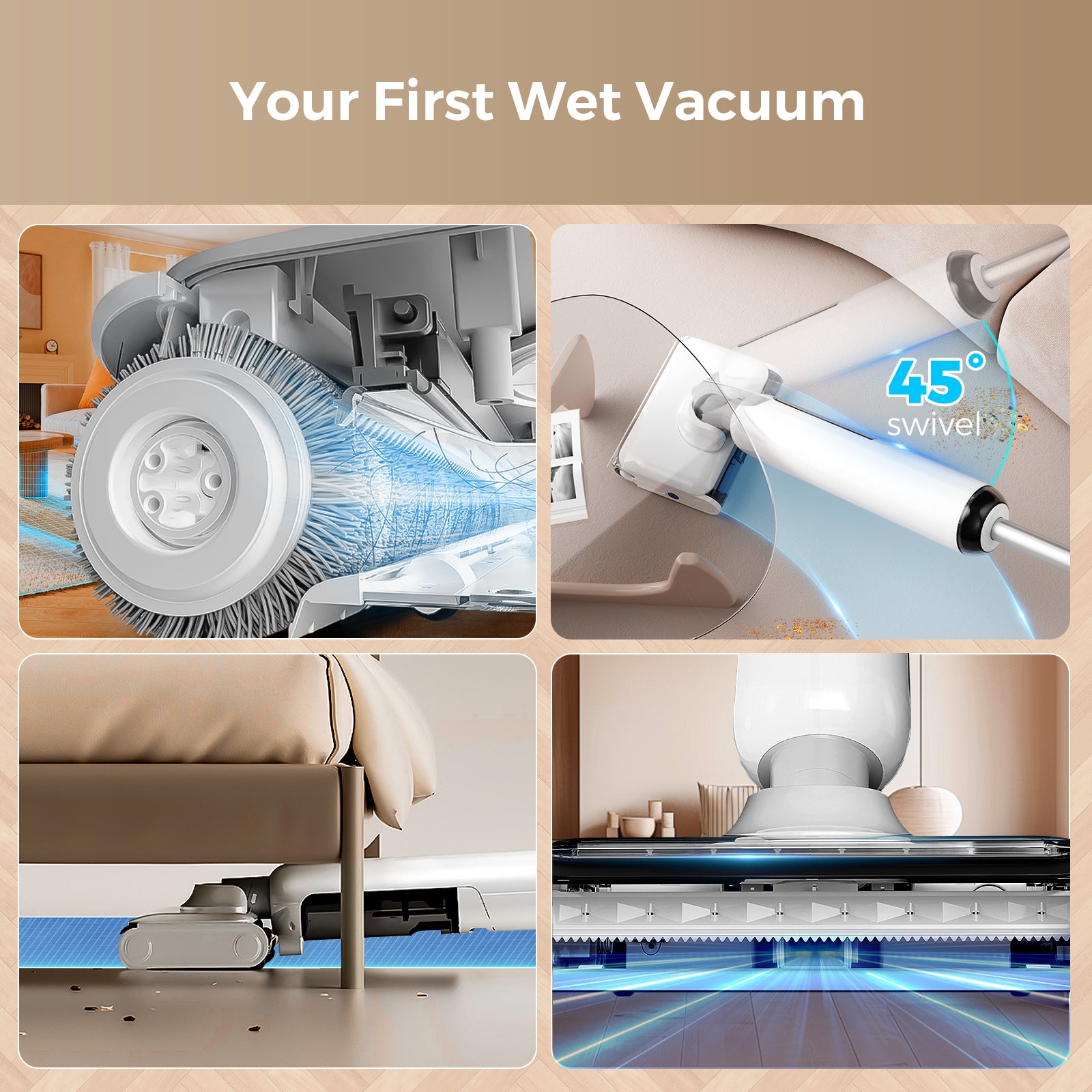 Complete Cordless Wet Dry Vacuum Floor Cleaner and Mop, One-Step Cleaning for Hard Floors, Great for Sticky Messes and Pet Hair