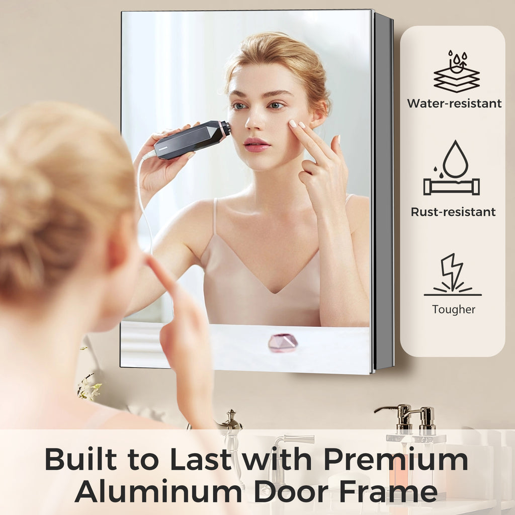 Bathroom medicine cabinet with mirror